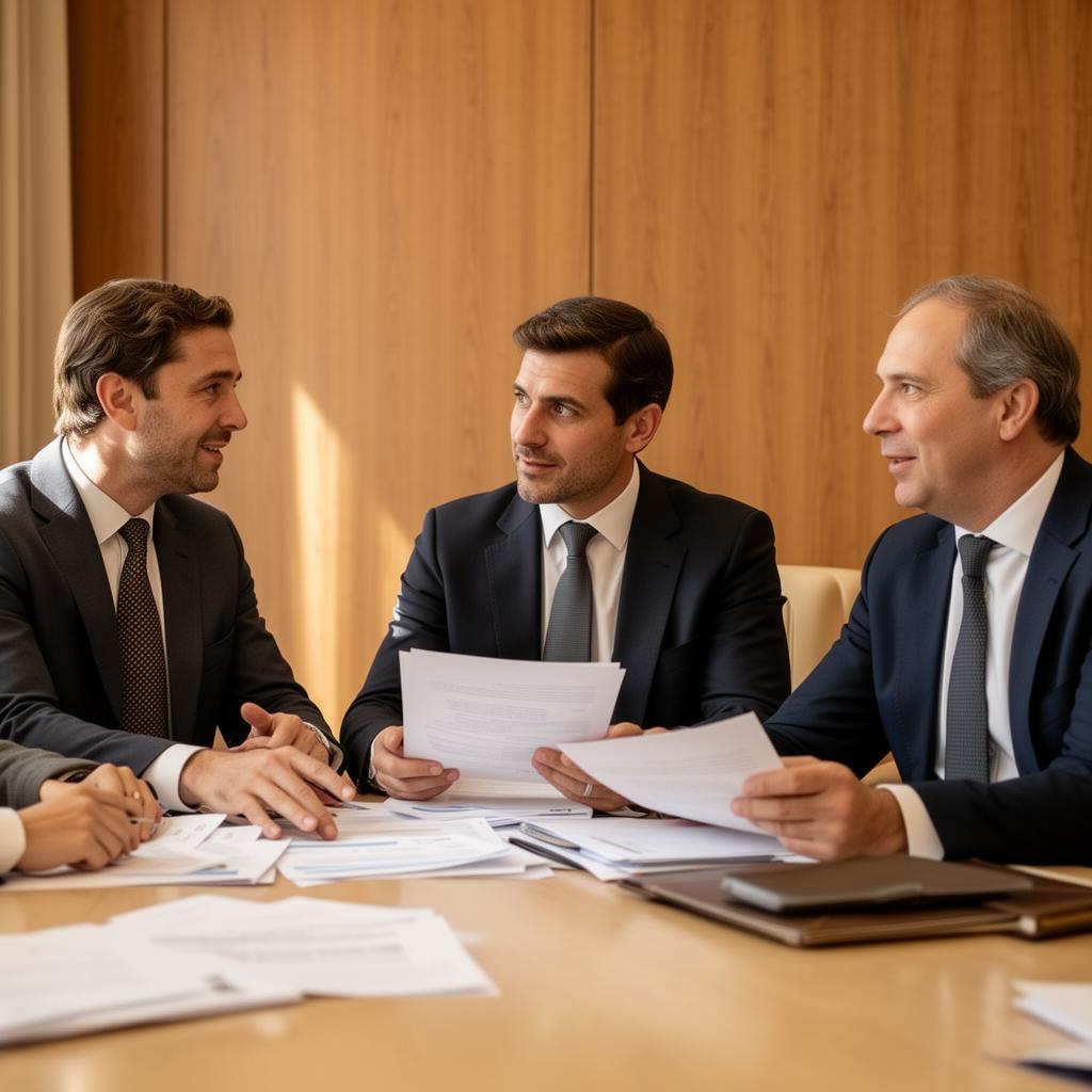 Equipo del estudio trabajando juntos